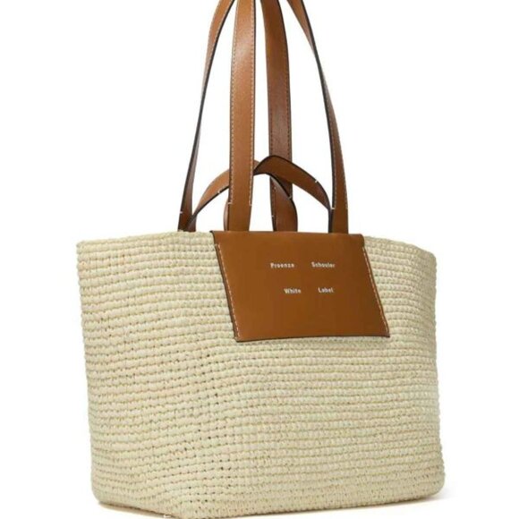 Proenza Schouler White Label Morris Large Raffia Tote - Picture 7 of 16